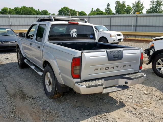 1N6ED27T21C329074 - 2001 NISSAN FRONTIER C SILVER photo 3