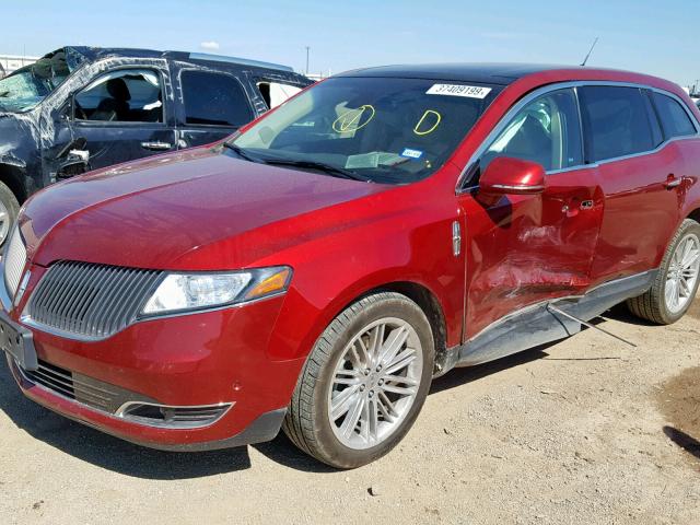 2LMHJ5AT7EBL54870 - 2014 LINCOLN MKT RED photo 9