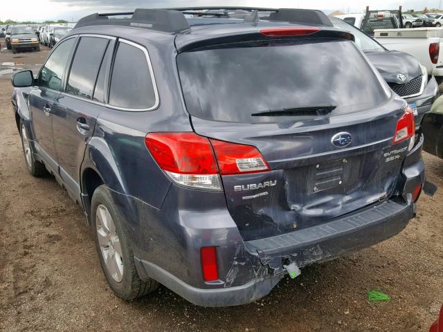 4S4BRDJCXB2441989 - 2011 SUBARU OUTBACK 3. GRAY photo 3