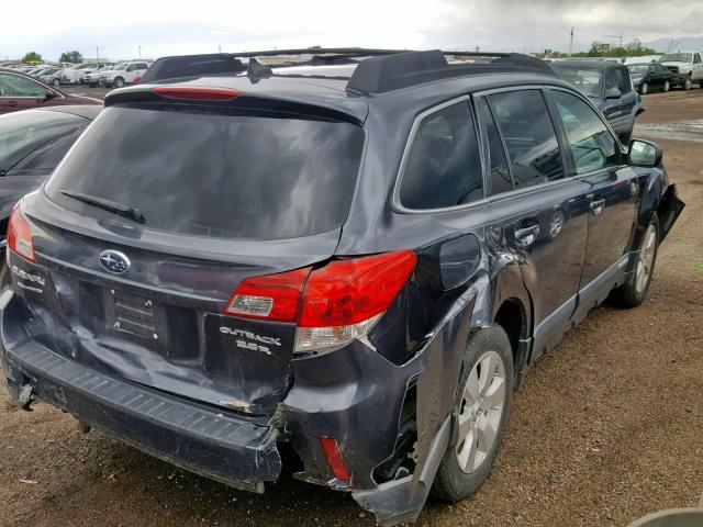 4S4BRDJCXB2441989 - 2011 SUBARU OUTBACK 3. GRAY photo 4