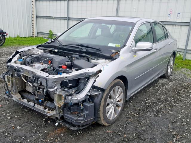 1HGCR2F74DA212971 - 2013 HONDA ACCORD EX SILVER photo 2