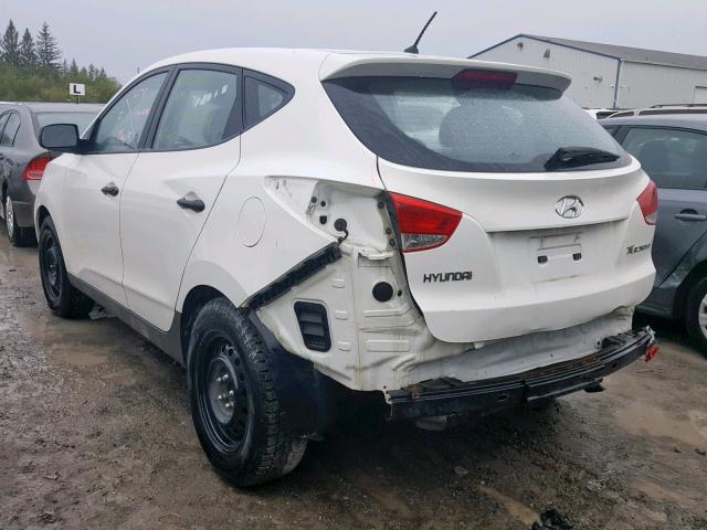 KM8JT3AC3BU194973 - 2011 HYUNDAI TUCSON GL WHITE photo 3