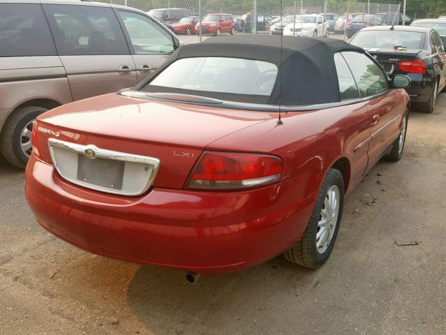 1C3EL55RX2N322821 - 2002 CHRYSLER SEBRING LX RED photo 3