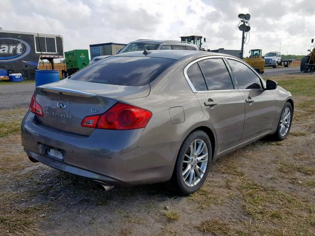 JN1CV6AP3BM509012 - 2011 INFINITI G37 BASE GRAY photo 4