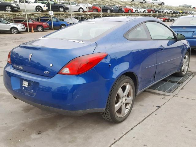 1G2ZH178364278821 - 2006 PONTIAC G6 GT BLUE photo 4