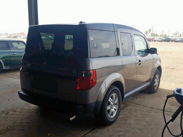 5J6YH18767L008321 - 2007 HONDA ELEMENT EX GRAY photo 4