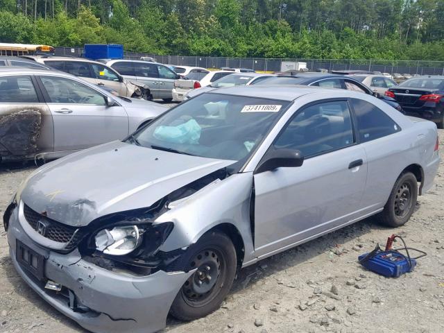 1HGEM21124L025825 - 2004 HONDA CIVIC DX V SILVER photo 2