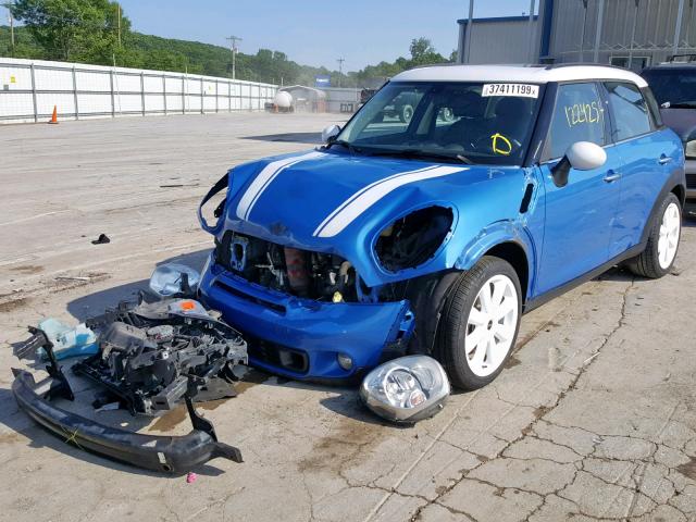 WMWZC3C57DWP22377 - 2013 MINI COOPER S C BLUE photo 2