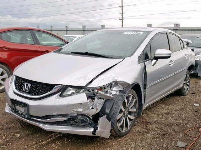 19XFB2F95FE030777 - 2015 HONDA CIVIC EXL 银色 照片 2
