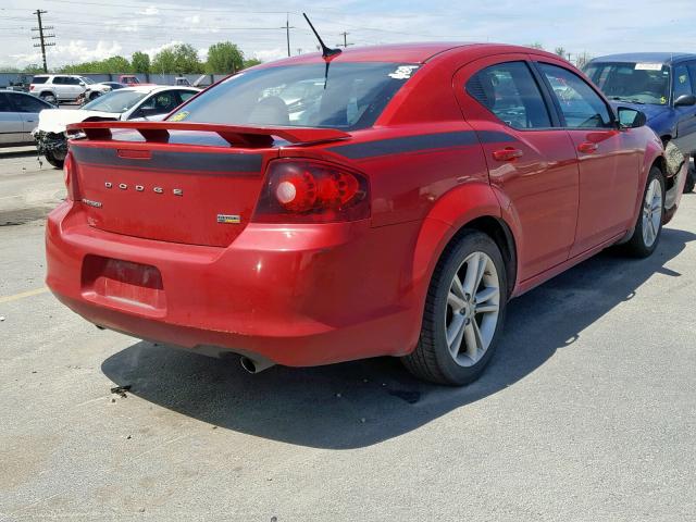 1B3BD1FG6BN519715 - 2011 DODGE AVENGER MA RED photo 4