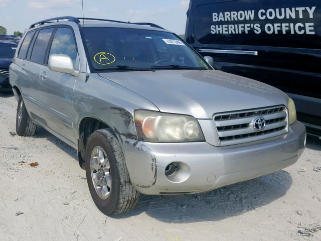 JTEDD21A850126845 - 2005 TOYOTA HIGHLANDER SILVER photo 1