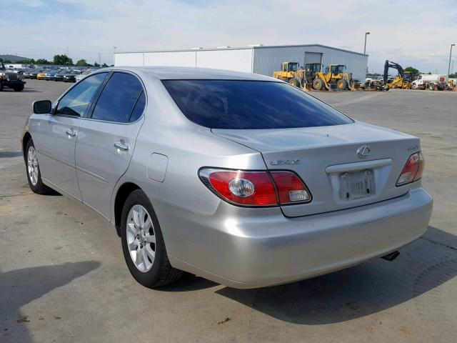 JTHBF30G630122886 - 2003 LEXUS ES 300 SILVER photo 3