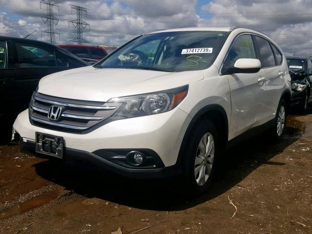 5J6RM4H77DL082098 - 2013 HONDA CR-V EXL WHITE photo 2