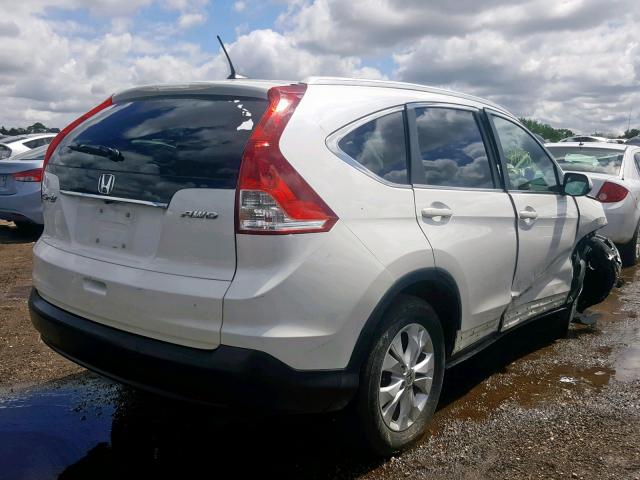 5J6RM4H77DL082098 - 2013 HONDA CR-V EXL WHITE photo 4