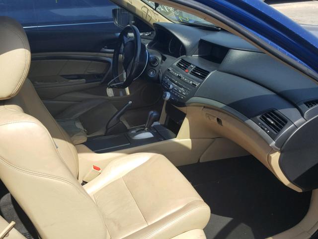 1HGCS22879A003928 - 2009 HONDA ACCORD EXL BLUE photo 5