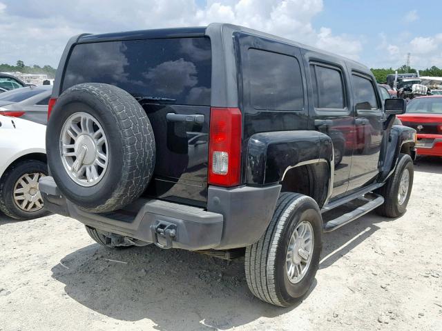 5GTEN13E698160766 - 2009 HUMMER H3 BLACK photo 4