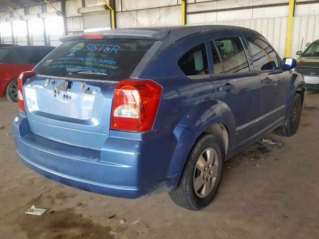 1B3HB28B47D261991 - 2007 DODGE CALIBER BLUE photo 4