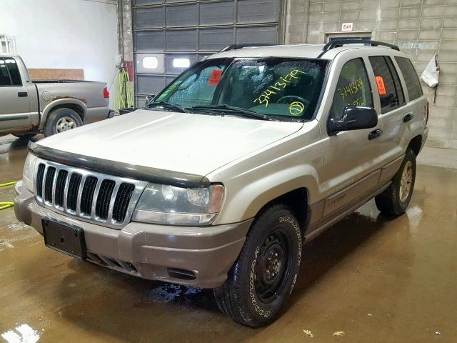 1J4GW48S63C616955 - 2003 JEEP GRAND CHER BEIGE photo 2