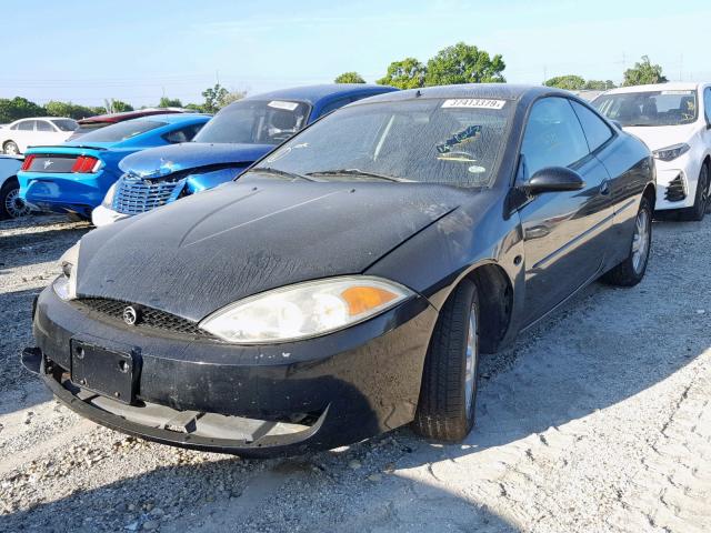 1ZWFT61L025607415 - 2002 MERCURY COUGAR V6 BLACK photo 2