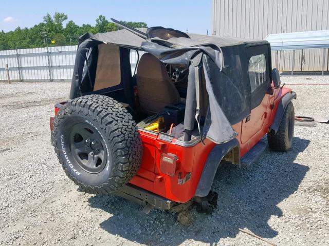 1J4FY29S1PP237868 - 1993 JEEP WRANGLER / RED photo 4