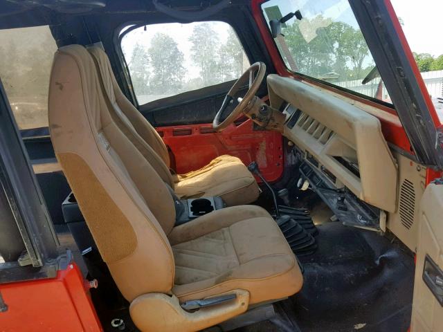 1J4FY29S1PP237868 - 1993 JEEP WRANGLER / RED photo 5