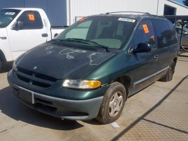 2B4GP25R4XR158853 - 1999 DODGE CARAVAN GREEN photo 2