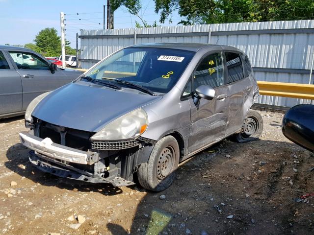 JHMGD38417S011145 - 2007 HONDA FIT GRAY photo 2