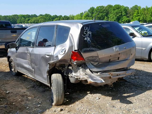 JHMGD38417S011145 - 2007 HONDA FIT GRAY photo 3