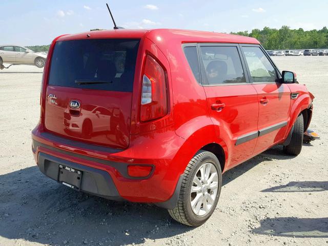 KNDJT2A68D7545547 - 2013 KIA SOUL RED photo 4