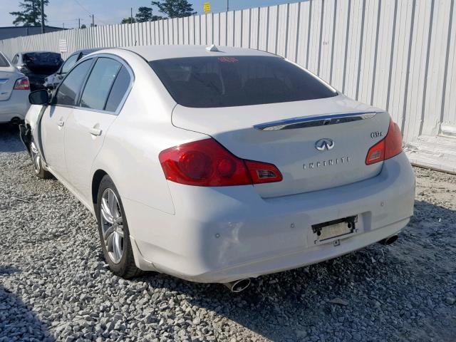 JN1CV6AR1DM767016 - 2013 INFINITI G37 WHITE photo 3