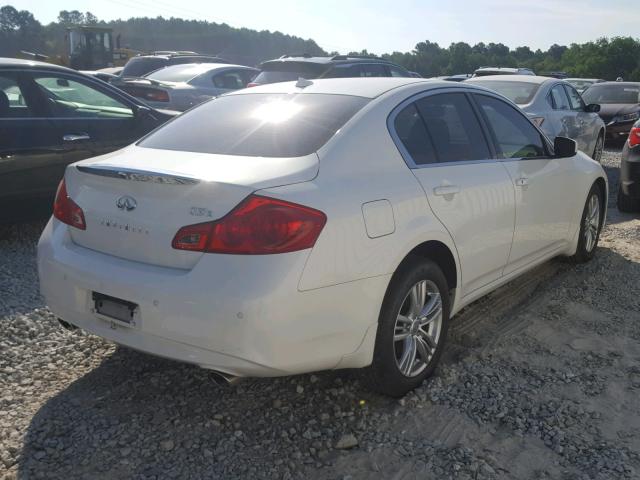 JN1CV6AR1DM767016 - 2013 INFINITI G37 WHITE photo 4