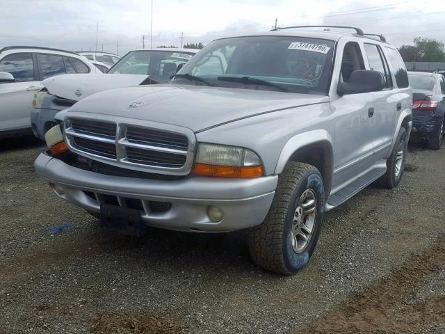 1B8HS58N82F140769 - 2002 DODGE DURANGO SL SILVER photo 2