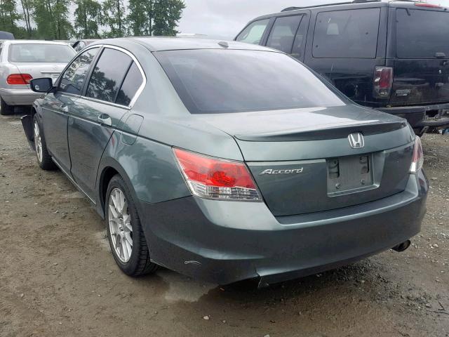 1HGCP26809A166335 - 2009 HONDA ACCORD EXL GREEN photo 3