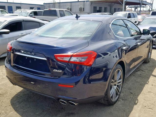 ZAM57XSA7G1169965 - 2016 MASERATI GHIBLI BLUE photo 4