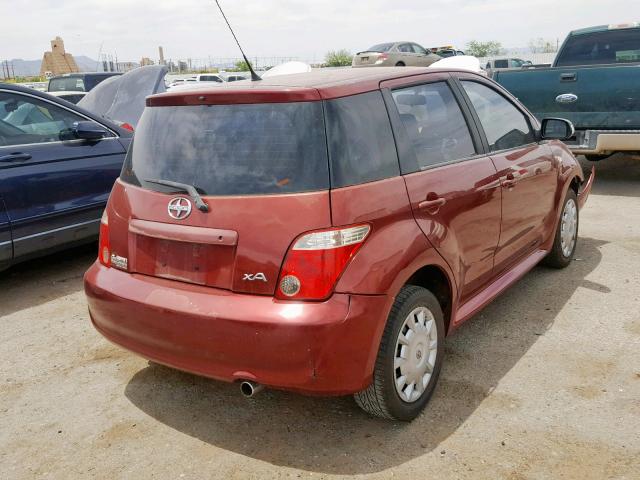 JTKKT624265019592 - 2006 TOYOTA SCION XA MAROON photo 4