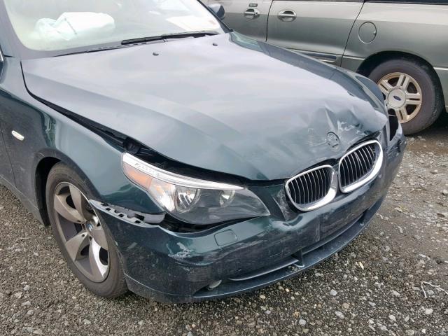 WBANE53537CY07548 - 2007 BMW 525 I GREEN photo 9