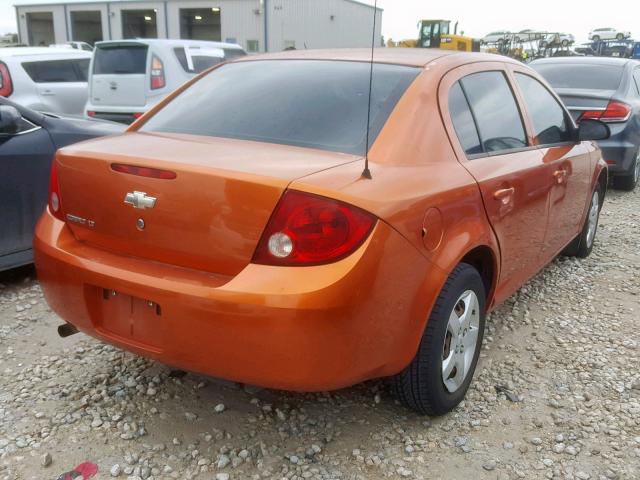 1G1AL55F477265133 - 2007 CHEVROLET COBALT LT ORANGE photo 4