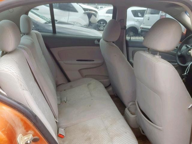 1G1AL55F477265133 - 2007 CHEVROLET COBALT LT ORANGE photo 6