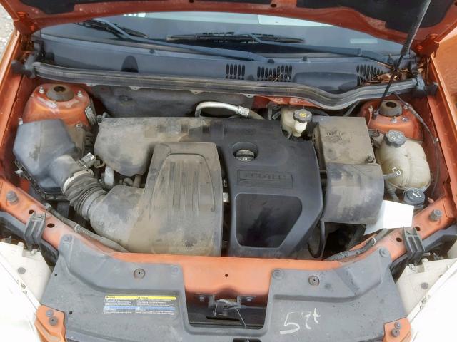 1G1AL55F477265133 - 2007 CHEVROLET COBALT LT ORANGE photo 7