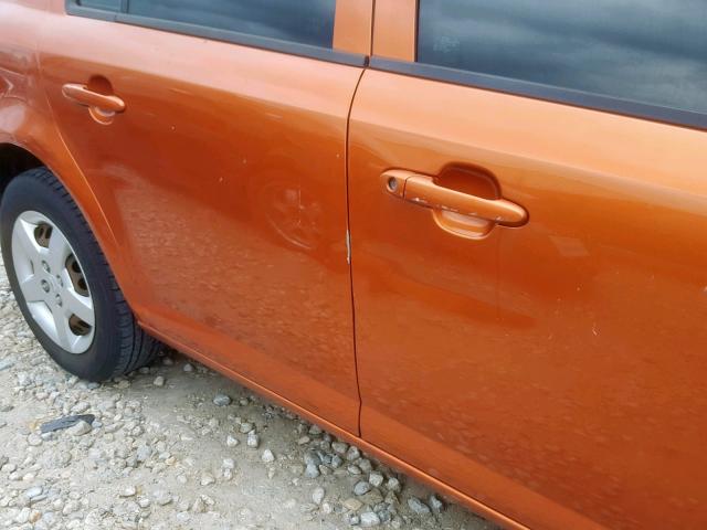 1G1AL55F477265133 - 2007 CHEVROLET COBALT LT ORANGE photo 9