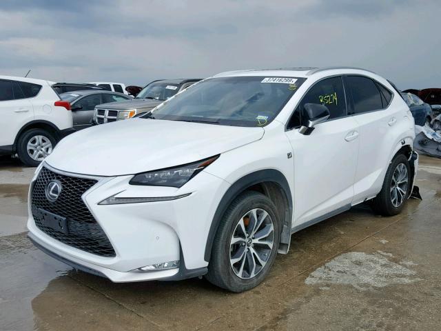 JTJBARBZ2G2067412 - 2016 LEXUS NX 200T WHITE photo 2