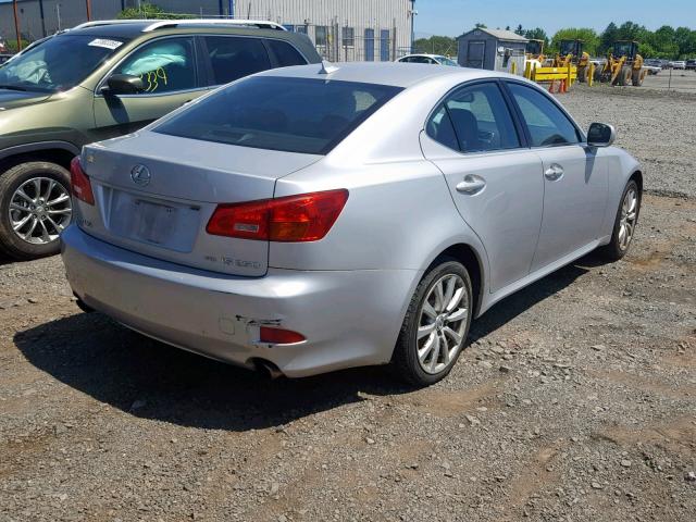 JTHCK262075009949 - 2007 LEXUS IS 250 SILVER photo 4