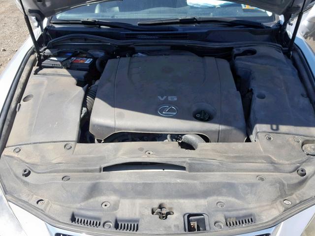 JTHCK262075009949 - 2007 LEXUS IS 250 SILVER photo 7