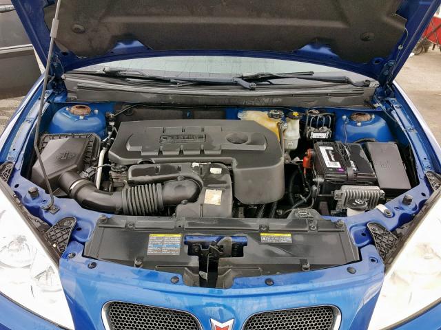 1G2ZF55B564282378 - 2006 PONTIAC G6 SE BLUE photo 7