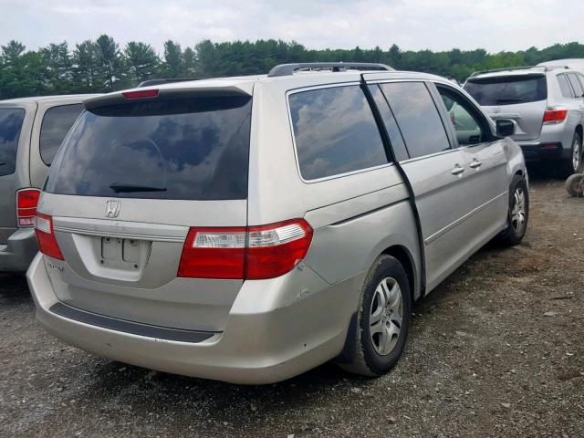 5FNRL38427B402895 - 2007 HONDA ODYSSEY EX SILVER photo 4