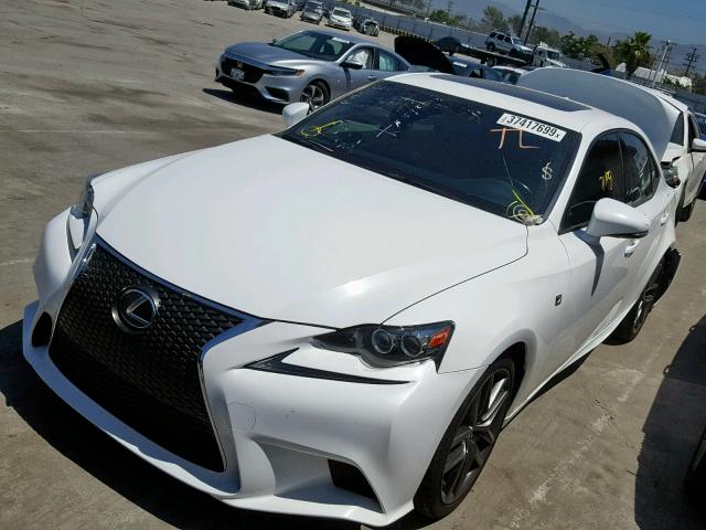 JTHBF1D22F5067671 - 2015 LEXUS IS 250 WHITE photo 2