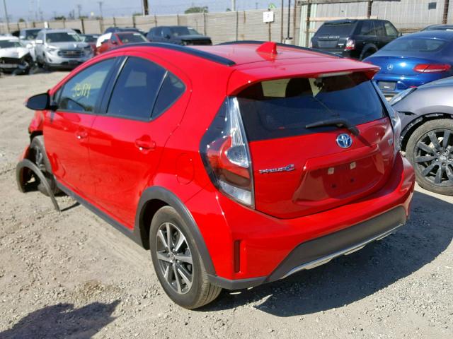 JTDKDTB33J1604837 - 2018 TOYOTA PRIUS C RED photo 3