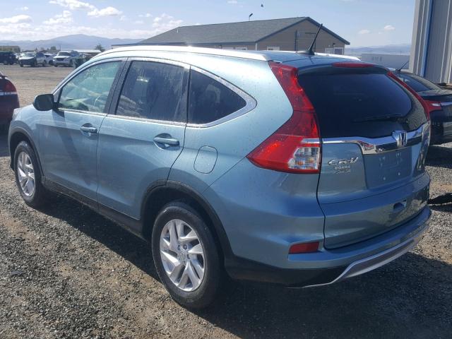 2HKRM4H76GH668001 - 2016 HONDA CR-V EXL BLUE photo 3