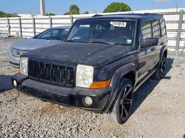 1J8HH48KX6C204314 - 2006 JEEP COMMANDER BLACK photo 2