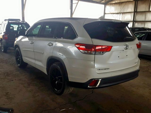 5TDYZRFH3HS206044 - 2017 TOYOTA HIGHLANDER WHITE photo 3